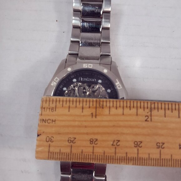 Armitron Skeleton Automatic Watch mens 20/4406SV TY2807SV Stainless Steel WORKS - Picture 7 of 16